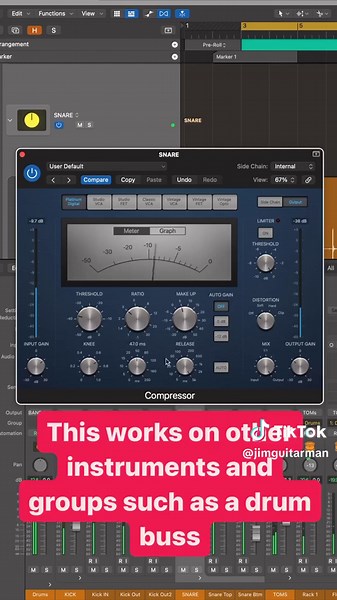 Different type of video for me but I think it’s a useful music production tip. It took me ages to understand this about compressors in my music production. At first I only ever thought about them as tools for volume levelling a piece of audio but really they’re as useful for tone as a guitar amp or pedal. On a snare drum a compressor with a slow attack really makes it cut through the mix in a way EQ just can’t. #musicproduction #producer #logicprotips #behindthesong