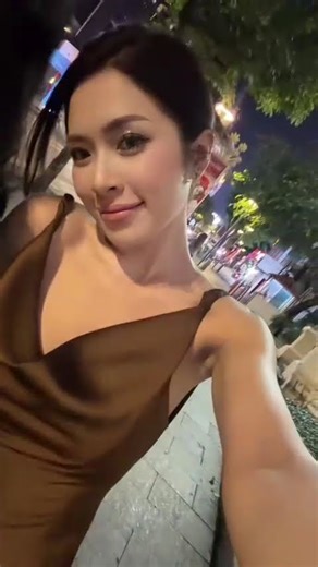 Brown Satin Dress