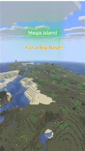 Ultimate Survival: This Island is actually a Continent! #minecraft #minecraftshorts #minecraftseeds
