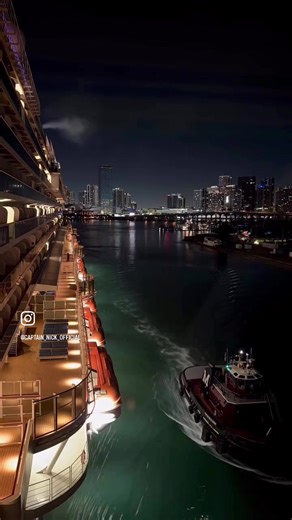 Carnival Horizon's Night Departure from Miami