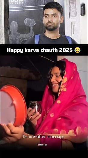 Before+after marriage karva chauth #karvachauth #fasting