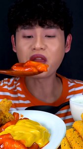 Chewy Rice Tteokbokki, Sprinkled Small Rice Cake, Sprinkled Cheese Stick, Sprinkled Cheese Ball, and Sprinkled Chicken Leg #mukbangasmr #FoodChallenge #SnackTime #Foodie #FoodLover #mukbangvideo #Mukbang #ASMR #mukbangfood #KoreanFood #mukbang #EatingShow | Mukbang Collector