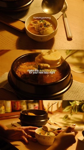 Make this sundubu jjigae for your cozy night 🌙🤍 There’s something about a warm, spicy stew after a long day — tofu lembut, kuah gurih pedas, little kick of heat yang bikin hati langsung tenang. Simple ingredients, quick to make, dan pas banget buat slow down & menikmati momen di rumah. #sundubujjigae #koreansoup #cookathome #homecooking #easyrecipe