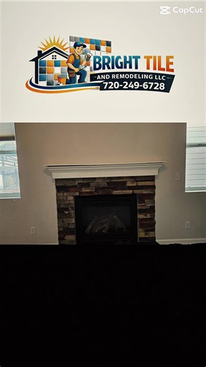 Dark. Glossy. On fire. 🖤🔥 Free estimates available Bright Tile Remodeling!! 🙌🏻#tilework #remodeling #colorado #house #construction