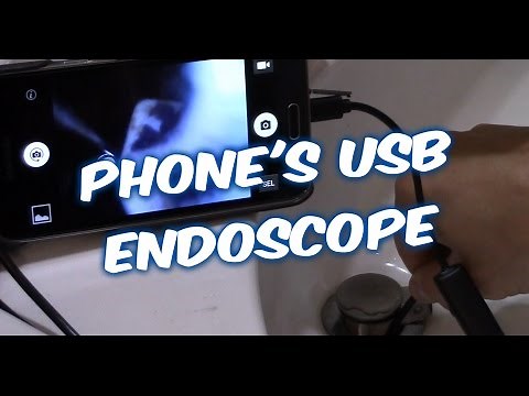 How to use USB Android phone ENDOSCOPE to get items drop down a drain