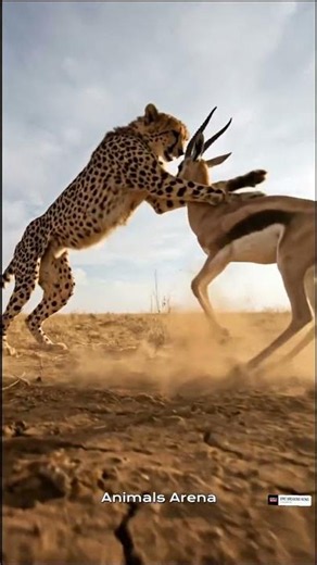 The Ultimate High-Speed Chase! Cheetah vs. Gazelle In Full Sprint! 🐆⚡ #Wildlife #Cheetah #Safari