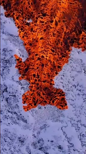 Lava vs Ice 🌋❄️ |What Happens When Lava Meets Ice? #nature #shortsviral #shorts