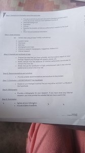 Steps for a Research ProjectStep 3: Background information ab... | Filo