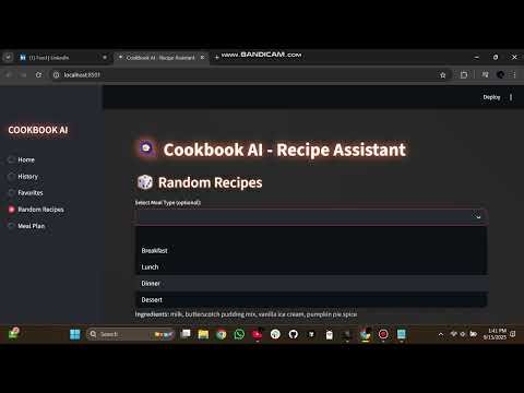 Cookbook AI - Your Personalized Recipe Assistant!