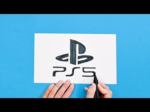 How to draw PS5 logo #playstation #playstation5