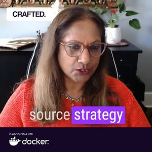 It’s Nithya’s perspective that you cannot develop without having an open source strategy for the company. Head of the Open Source Program Office at AWS, she knows a thing or two about why it’s so critical. 💬 https://linktr.ee/dockerinc #DockerXCrafted | Docker