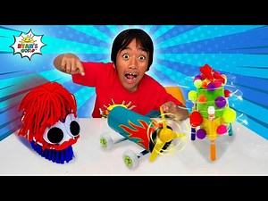 How to Make your own DIY Robot from cardboard with Ryan's World! - Videos For Kids