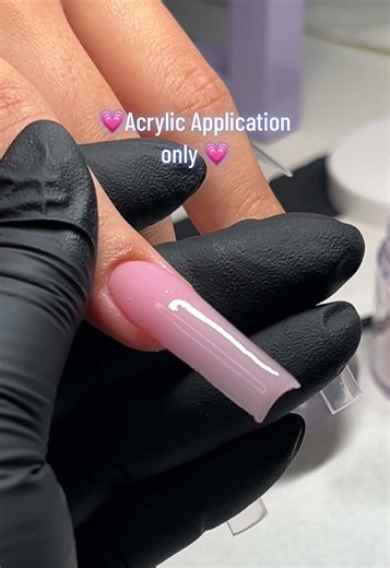 Acrylic Nail Application Tutorial in Baby Pink