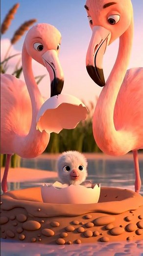Flamingo Chick Hatches for the First Time 🦩🥚
