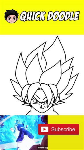How to Draw God Fusion Goku from Dragon Ball | Easy Step-by-Step Full Video on YT: Quick Doodle #quickdoodle #howtodraw #drawingtutorial #drawing #draw #fyp #anime #dragonball #goku #godfusiongoku