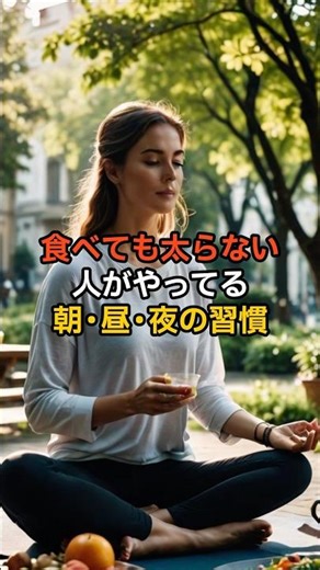 食べても太らない人がやってる朝昼夜の習慣 #ダイエット #健康 #雑学 #痩せる #ルーティン #習慣 #食べ物