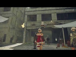 NieR:Automata - 2B wears a Christmas Dress and Self Destructs