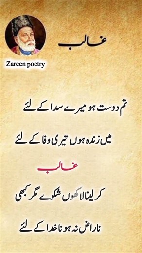 Tum Dost Ho Mary Sada Kaliya #poetrysh #sufismpoetry #mirzaghalib #poetrylovers