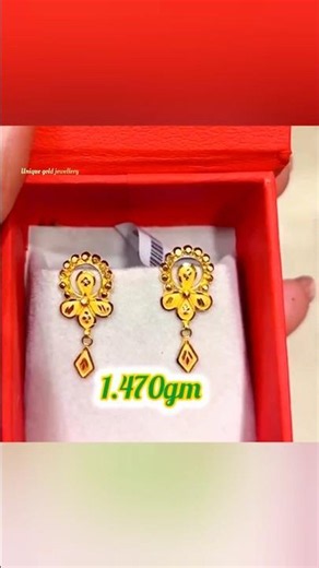 Beautiful design gold earrings 🤩🔥#shotrs #ytshorts #viralvideo #shortsfeed