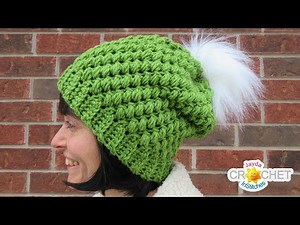 Chunky Bean Stitch Winter Hat - Crochet Pattern & Tutorial - Adults & Children Sizes