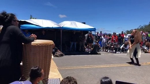 From today's midday ceremony at Pu'uhonua o Pu'uhuluhulu Maunakea. | Mana Maoli
