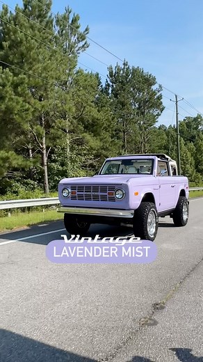 Vintage (formerly @vintagebroncos) on Instagram: "👀 Would you drive this? 💜🤍 Lavender Mist + Snow White behind the scenes rolling shots 🤌🏼 Vintage design + modern luxury 🤌🏼 get the best of both worlds 💌message us for details on this modern classic or call / text 470-729-2853 ☎️ . . . . . . #earlybronco #classicbronco #fordbronco #bronco #classiccars #dreamcar #beverlyhills #luxury #malibu #palmbeach #california #atlanta #vintagebronco #forsale #lavender #sandiego #miami #hamptons #losang