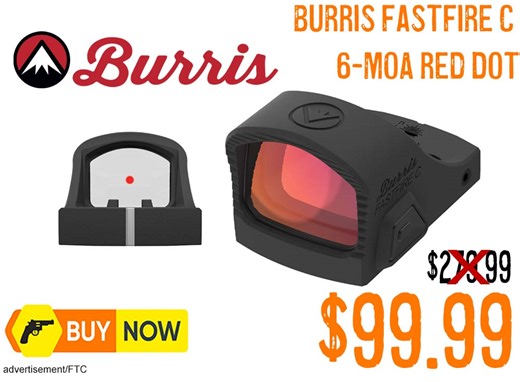 Burris FastFire C Red Dot Reflex Sight 6 MOA Dot - $99.99