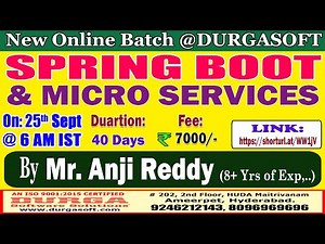 SPRING BOOT & MICRO SERVICES Online Training @ DURGASOFT