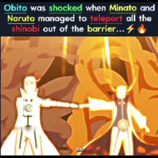Obito was Shocked when Minato and Naruto Managed to teleport all the Shinobi out of the barrier... | Naruto Anime Reels