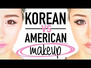 Korean Makeup vs American Makeup Before and After Transformation Tutorial Routine ♥ Wengie