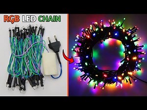 How To Make LED Chain Light | Led Rice Chain | Led Chain Light | Diwali Decoration Ideas | RGB Chain