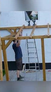 Building a canopy #DIY #renovation #construction #work #craftsman #awning