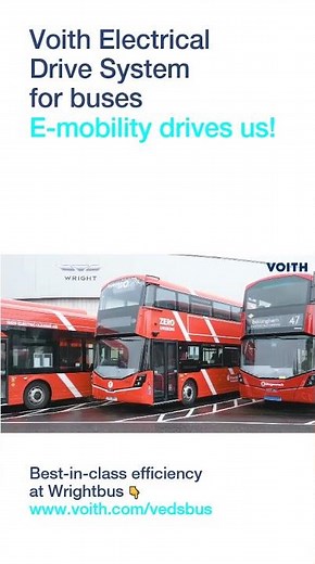Voith Electrical Drive System for buses 👉 E-mobility drives us!