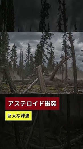 アステロイド衝突.巨大な津波