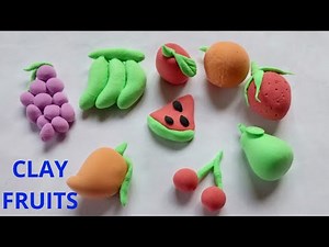 Clay Fruits/Clay Fruits Making/Clay Fruits Basket/ play-doh fruits