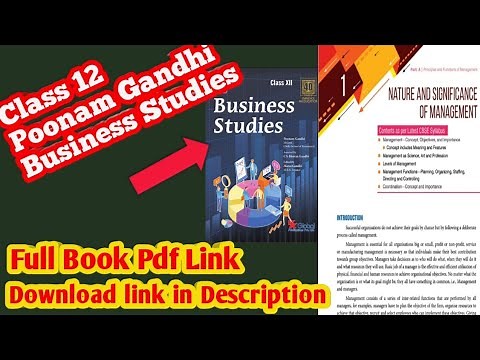 How to Download Class 12 Poonam Gandhi Business Studies | Pdf link in Description.