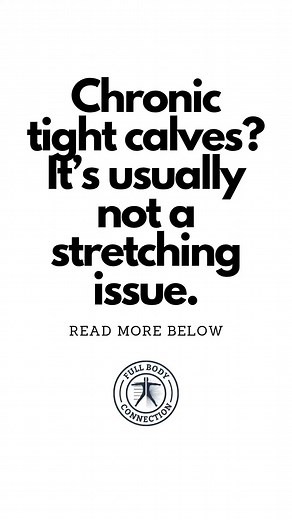 Our calf mussels live and start in the foot. Attaching to the fibula and tibia. It's more of a systemic thing than just a local thing. Find a Certified Rolfer near you to help this. Rolf.org - I'm in Vermont Fullbodyconnection.com | Full Body Connection