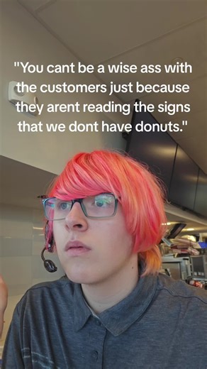 for context: yes Dunkin is doing recalls on donuts, and so many people have refused to read the signs that I no longer have a filter #dunkin #dunkinemployee #barista #dunkinbarista #imtiredofthisgrandpa