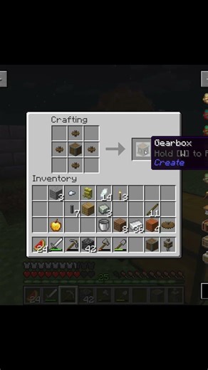 HOW TO MAKE A CREATE VERTICAL GEARBOX #MINECRAFT #SHORTS #CREATE