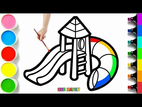 🎢💛🌈 How To Draw a Super Fun Slide | Step by Step Tutorial #392