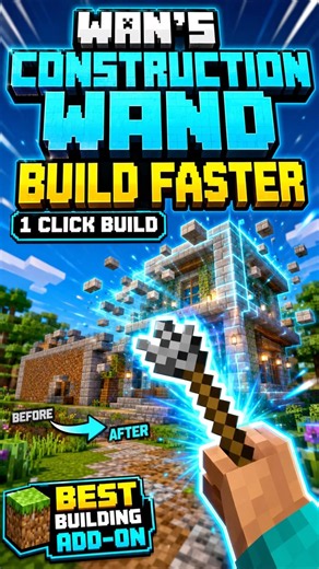 🪄Wan’s Construction Wand Building Addon for Minecraft Bedrock 26