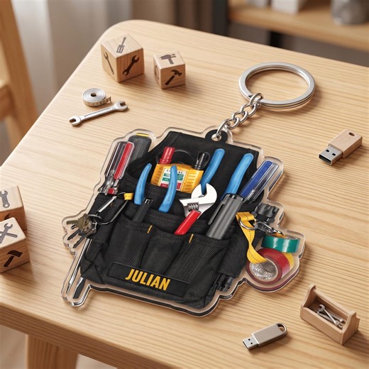 Personalized Black Tool Pouch Keychain, Custom Name Technician Gift, 2D Flat Carpenter Keyring, Maintenance Worker Gift, Tool Belt Charm - Etsy