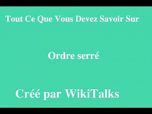 Ordre serré