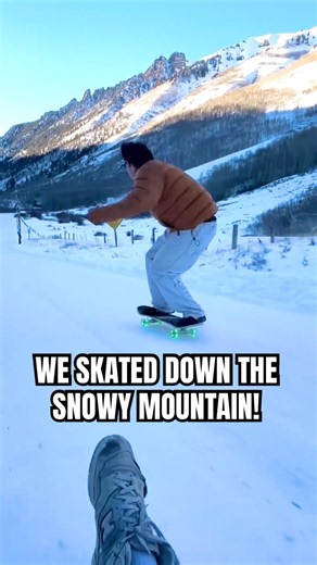 SNOW SKATERS! ❄️🛹 High Speed Hollis #skateboarding #shorts