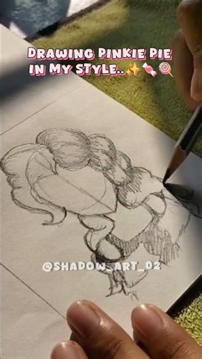 DRAWING Pinkie pie in my style..✨🩷🍬🍭#subscribe#drawing#art#shorts