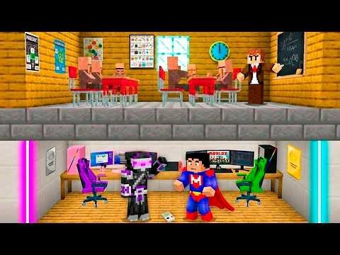 I made a secret gaming room to hide in at school in Minecraft