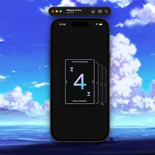 Built Cards Horizontal Stack with Slide Effect