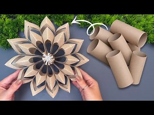 ❄️ Amazing Christmas Decor from Toilet Paper Rolls | Easy DIY Snowflake