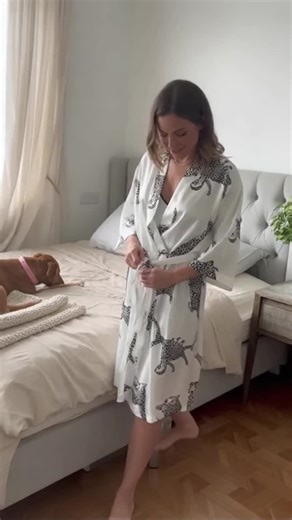 Women's Leopard Pattern Belted Open Front Outwear, Cami Satin Sleep Dress Set, Elegant Casual Lounge Wear, Ladies Sleepwear for All Seasons #curvytwopieceset #homewear #flatteringtwopieceset #womenssweatshirtset #sweatpantsset #longsleevejumpsuit #comfytwopieceset #comfortablepajamas #pinktwopieceset #sleepwearstyle