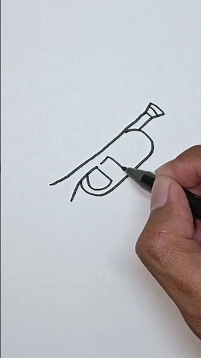 Easy Trumpet Drawing Tutorial for Beginners #drawing #drawingprocess #art #drawingtutorial #sketch